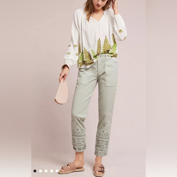 Anthropologie Pants - Anthropologie Eyelet Wanderer Utility Pants size‎ 26